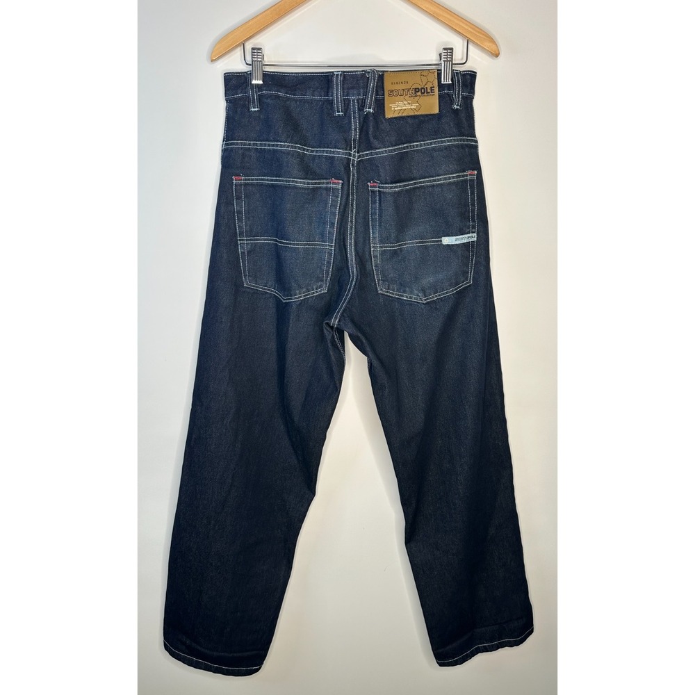 Southpole Authentic Collection Y2K Men's Baggy Wide Leg Jeans Dark Wash 32 x 33 - Picture 13 of 14